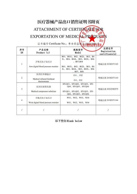 医疗器械产品出口销售证明(图2)